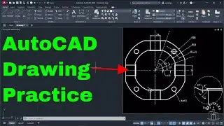 12th drawing for practice in AutoCAD | AutoCAD drawing practice