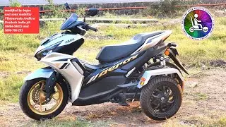 Yamaha Aerox 155CC modified for physically handicapped people by bajee and sons mobility Vijayawada.