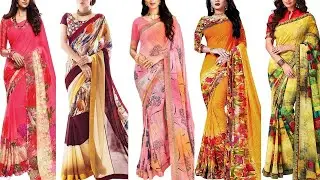 ✴️ Letest Printed Multicoloured Saree Collection ✴️ Printed Saree Design With Price ✴️