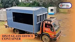 10x15 Glass Office Cabin | Portable Glass Office | Metal Craft Portable Cabin