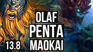 OLAF vs MAOKAI (TOP) | Penta, Legendary, 19/4/3, 300+ games | KR Master | 13.8
