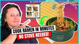 Ultimate Review: AI LOVE PEACE 40oz Microwave Ramen Bowl!