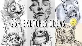 25+sketches ideas/drawing ideas 💡/easy drawing 