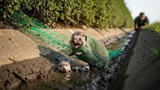 Kind Hiker's Gentle Hands Give a Trapped Hedgehog a Second Chance