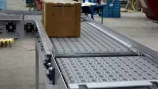 Omni Metalcraft Corp. Activated Roller Belt Aligning Conveyor