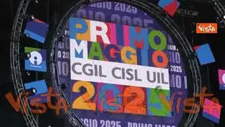 Apertura del Concertone del Primo Maggio, a piazza San Giovanni a Roma