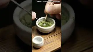 Crafting a Perfect Miniature Matcha Latte