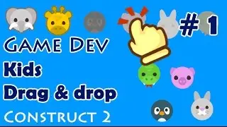 Construct 2 Kids game - criar game infantil de encaixar com drag & drop