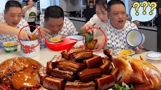 My husband just couldn't believe how the pig's trotter he'd hidden had disappeared.
