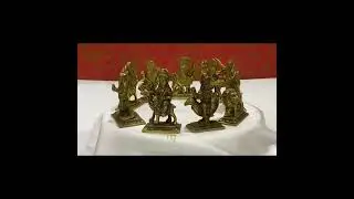 Brass Navdurga Idols Set - Superfine Quality Durga Statues for Home Pooja & Spiritual Decor