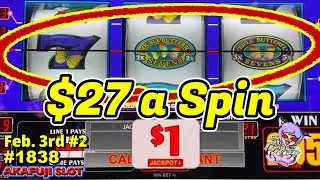 Jackpot Hand Pay🤩Triple Double Butterfly Sevens Slot Machine, Return of Samurai
