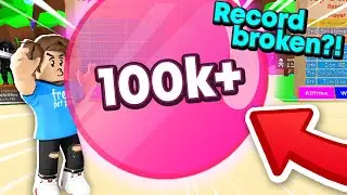 100,000 Bubble CHALLENGE In BubbleGum Simulator (Roblox)