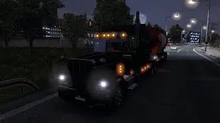 ETS 2 1.9.13s / Peterbilt 389 v3.0 модифицированный / Ночь / Обзор ночью