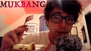 Mukbang Eating Raspberry Cheesecake Food Review (Relaxing Eating Sounds, Mouth Sounds) ASMR
