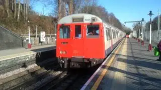 Metropolitan line A62 Stock 5203 + A60 Stock 5109  arriving at Croxley Tube Station on 16/1/12