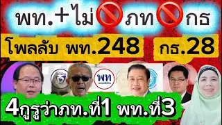 พท.ตั้ง รบ.จะไม่มี ภท,กธ.?💥โพลลับ พท.ได้ 248 กธ.ได้ 28 สส💥เชื่อมั๊ย? 4 กูรู ฟันธง ภทที่1  พท.ที่3