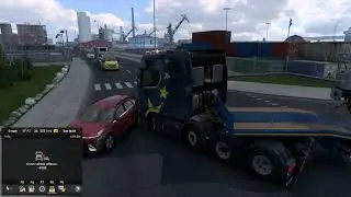 Euro Truck Simulator 2: Sheffield (GB) - Aarhus (DK) Timelapse with a 61 ton train on the back