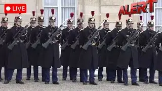 LIVE: Spain's King Felipe VI Arrives At Elysee Palace, Welcomed By French President Macron