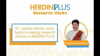 HERDIN Plus Research Hacks by Dr. Jose Florencio Lape&ntilde;a Jr.