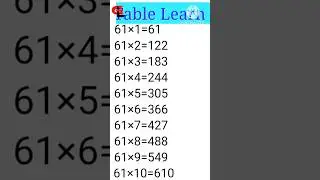Mastering Tables from 61 to 70!🔥#shorts #shortsfeed #table #viralvideo #trending