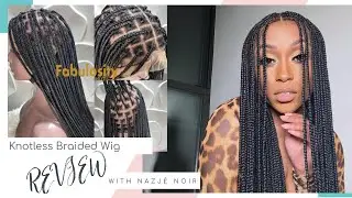 KNOTLESS BRAIDED WIG REVIEW| MOST REALISTIC WIG ! FABULOSITY HAIR