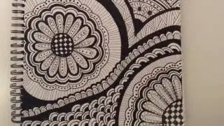Zentangle Doodle Art ~ Fast Motion Speed Drawing ~