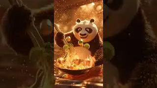 Welcome to Pet Chef Show! 🐾 쿵푸판다 웍쇼~~ #animalcooking #cute #animation #funnypets