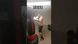 Boxing  Combo - 1, 2, 3, 2. #boxing #boxingtraining #heavybag