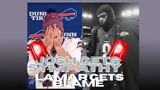 The media gives Josh Allen sympathy, while they blame Lamar Jackson for everything 🙄🙄