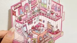 [ASMR]DIY a rabbit clothing store with stickers