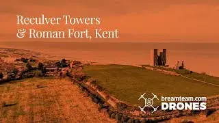 Reculver Towers and Roman Fort by Drone