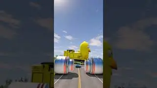 Автомобили против двойного столбика #718 #beamngdrive
