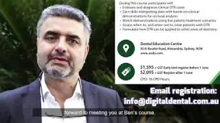 Dr Ben Sutter's Disclusion Time Reduction course 7-8 September SYDNEY