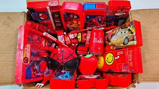Ultimate Red Stationery Collection - Spiderman Pencil Box, Pen Holder, Desk Lamp, Eraser, Sharpener
