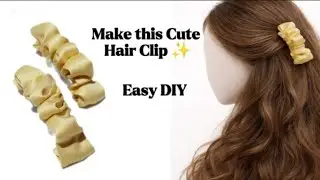 💛 Make This Adorable Hand-Sewn Scrunchie Hair Clip | Easy DIY for Beginners! 