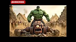 Hulk vs Thanos 🔥 alien attack on village 🔥 hulk cartoon #hulk #shortfeed #trending #fun 