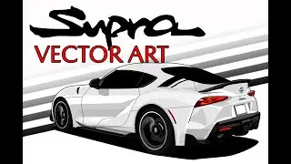 TOYOTA SUPRA VECTOR SPEED ART