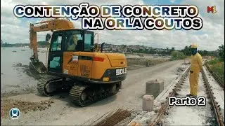 CONTENÇÃO DE CONCRETO NA ORLA DE COUTOS, PARTE 2, veja