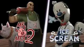 Ice Scream 1 Vs Mr Meat 2 vs Mr Rod vs Mr Meat Funny Compilation