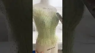 Изготовление корсетного платья миди светло-зеленого цвета #платье #мода #выпускной #шитье #творче...