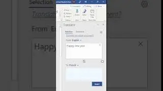 Translate in Microsoft Word #shorts #youtubeshorts