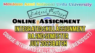 INTEGRATED SKILL ||English Online ASSIGNMENT BA 2nd SEMESTER JULY 2023 BATCH|Manuu