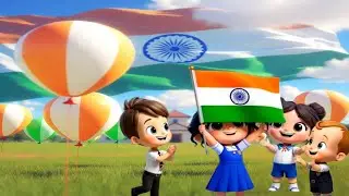 &ldquo;Zhanda Lekar Chale School | Desh Bhakti Song for Kids | Tiranga Rhyme&rdquo;  Krishnatoon nursery rhyme 