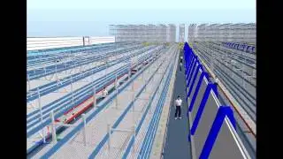 Animation einer Lagerplanung / Animation of warehouse planning