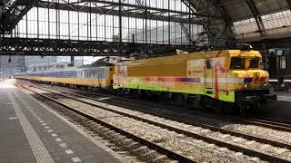 NS ICMm 4203 + 4027 being transported by Strukton 1756 through Amsterdam Centraal.