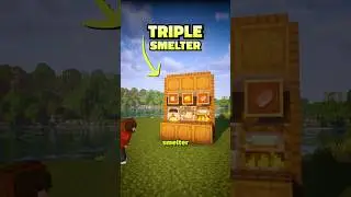 Тройная автоматическая плавильня 🔥⚙️ | Быстрая и простая система печей Minecraft!