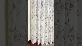 Xale em voil bordado