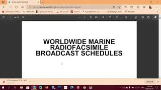 Shortwave radio Weather Fax Schedules from National Atmospheric Oceanic Administration NOAA