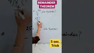 REMAINDER THEOREM | NUMBER SYSTEM | IBPS,PO,SSC CGL EXAMS | EASY TRICK #ytshorts #shortsfeed #maths