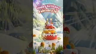 16 February happy birthday greetings wishes | Happy birthday song status #celebrationavenue #shorts